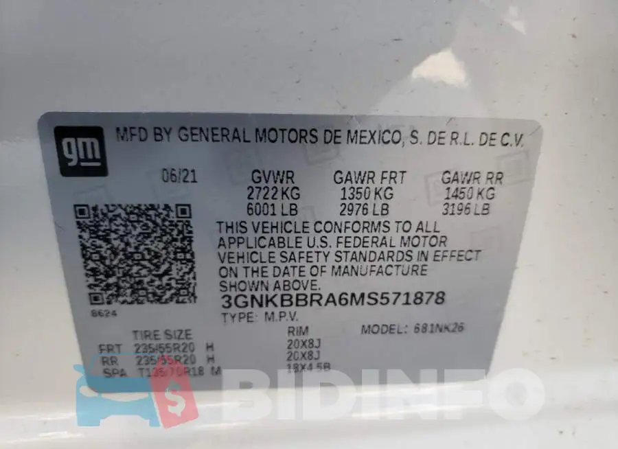 3GNKBBRA6MS571878 Photo# 10