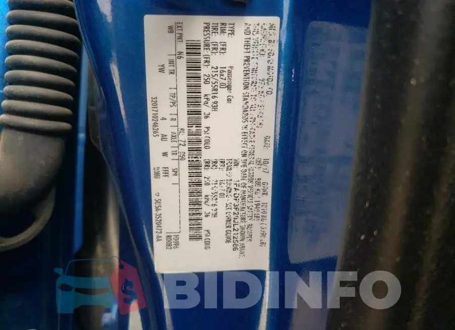 1FADP3F20JL212586 Photo# 10