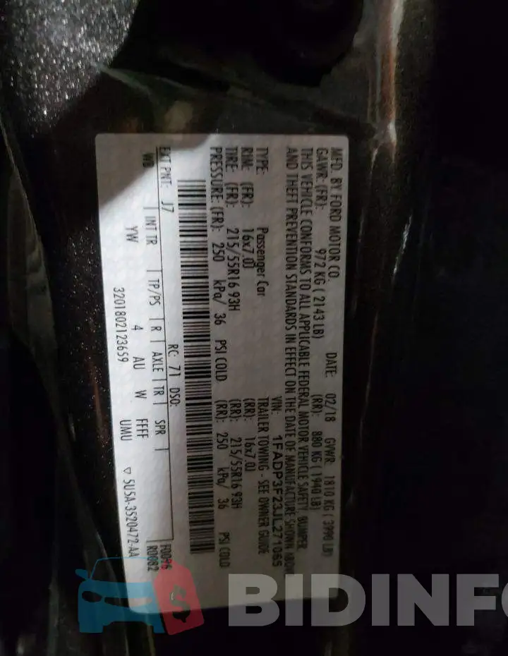 1FADP3F23JL271065 Photo# 10