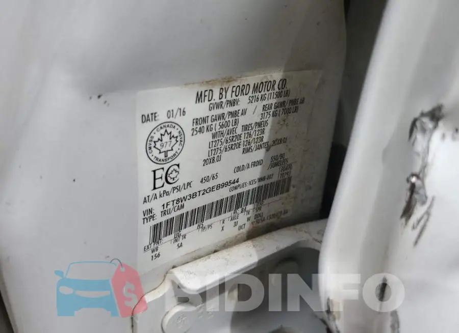 1FT8W3BT2GEB99544 Photo# 10