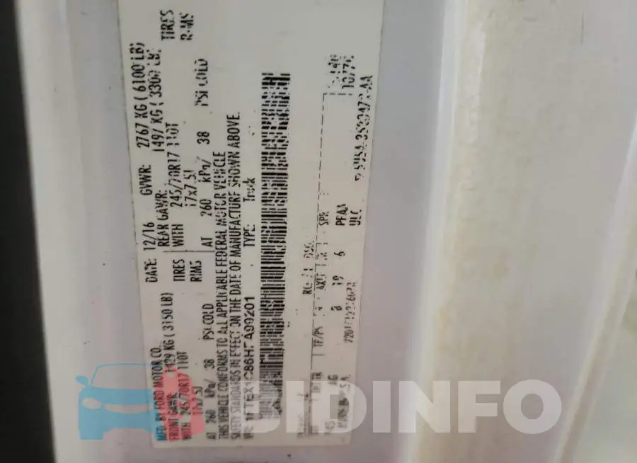 1FTEX1C86HFA99201 Photo# 10