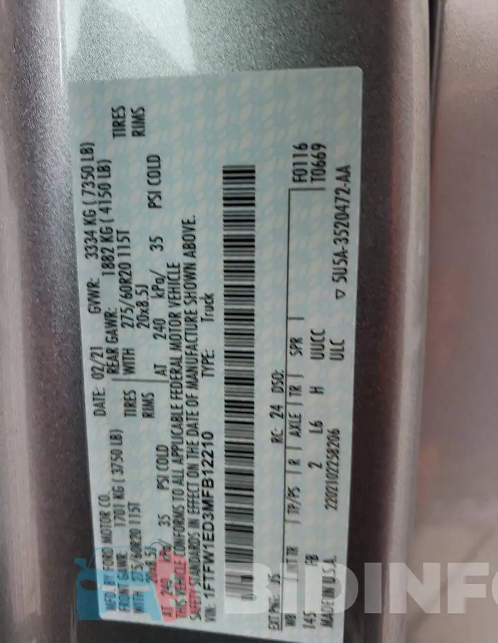 1FTFW1ED3MFB12210 Photo# 10