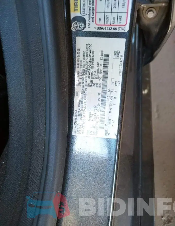 3FADP4GX5GM144650 Photo# 10