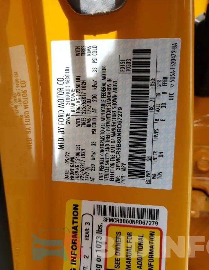 3FMCR9B60NRD67279 Photo# 10