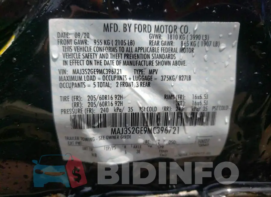 MAJ3S2GE9MC396721 Photo# 10