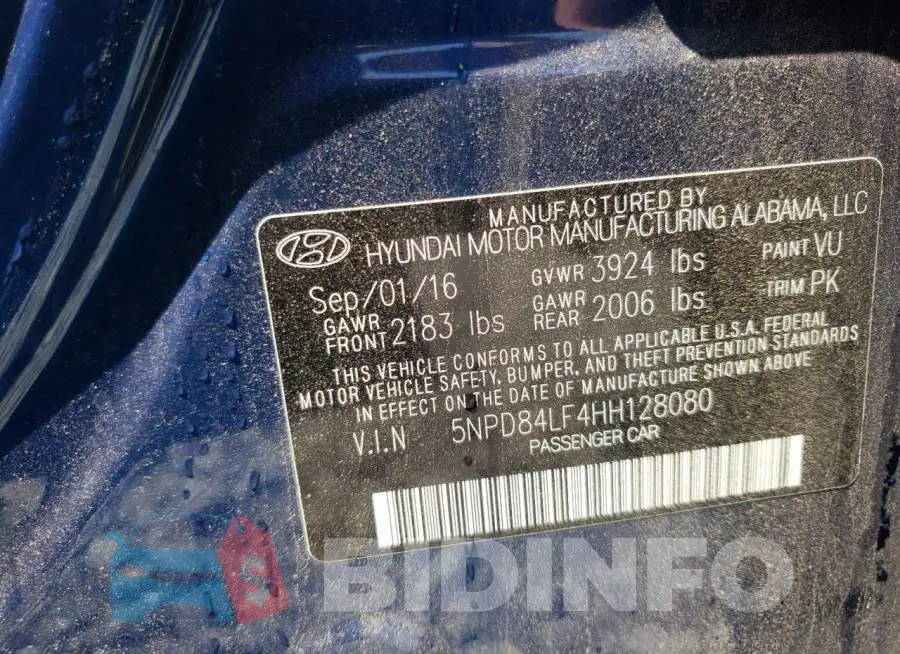 5NPD84LF4HH128080 Photo# 10