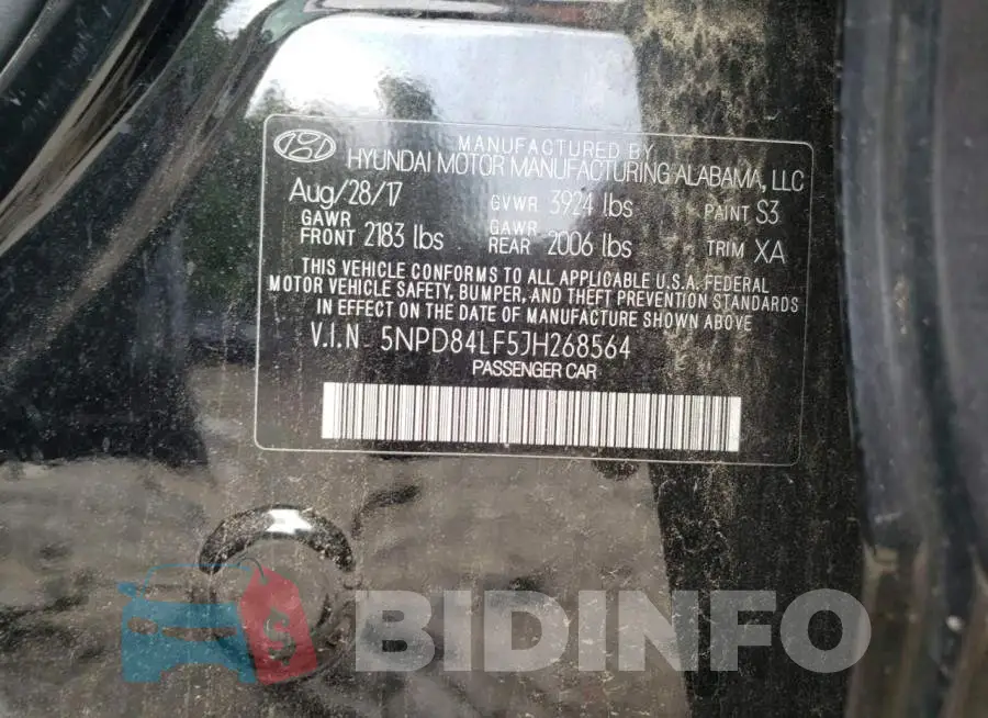 5NPD84LF5JH268564 Photo# 10