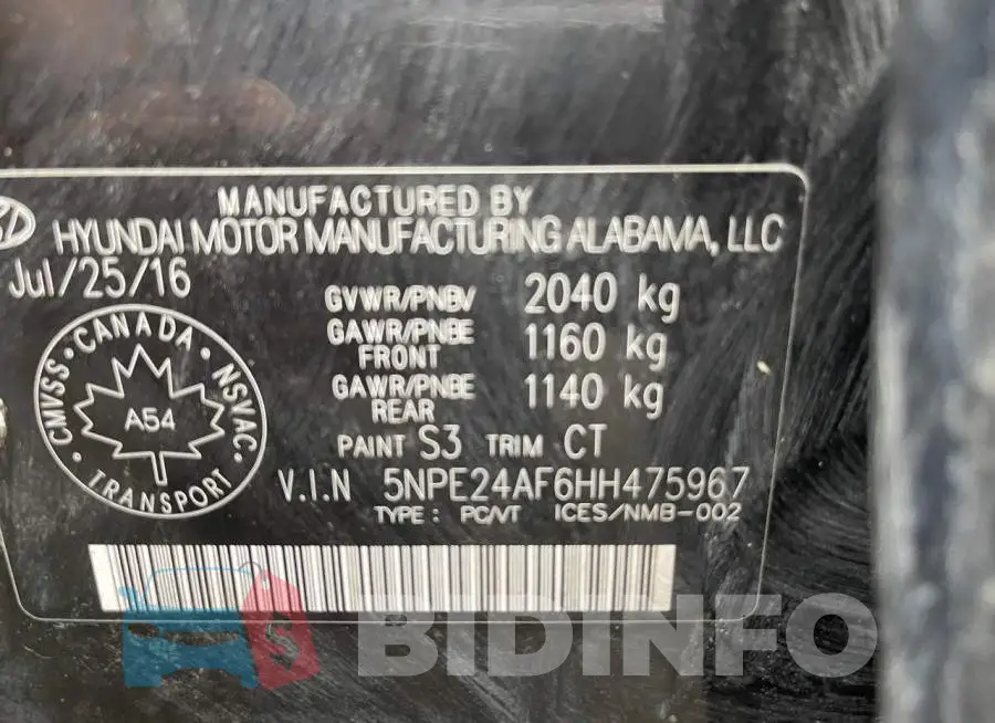 5NPE24AF6HH475967 Photo# 3
