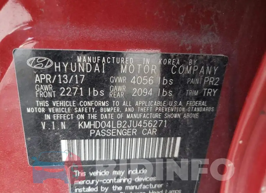 KMHD04LB2JU456271 Photo# 10