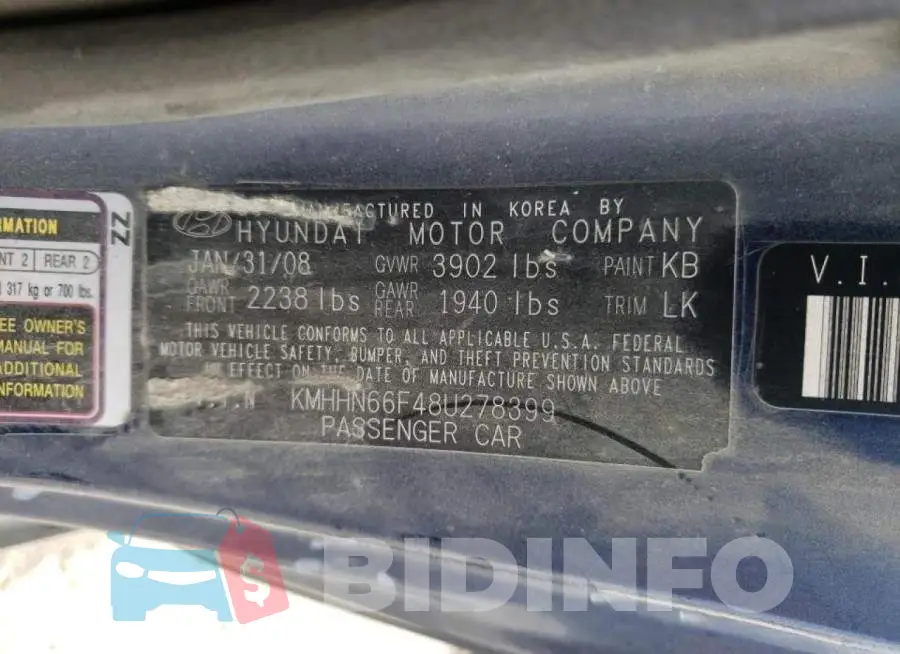KMHHN66F48U278399 Photo# 10