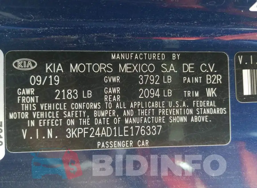 3KPF24AD1LE176337 Photo# 10