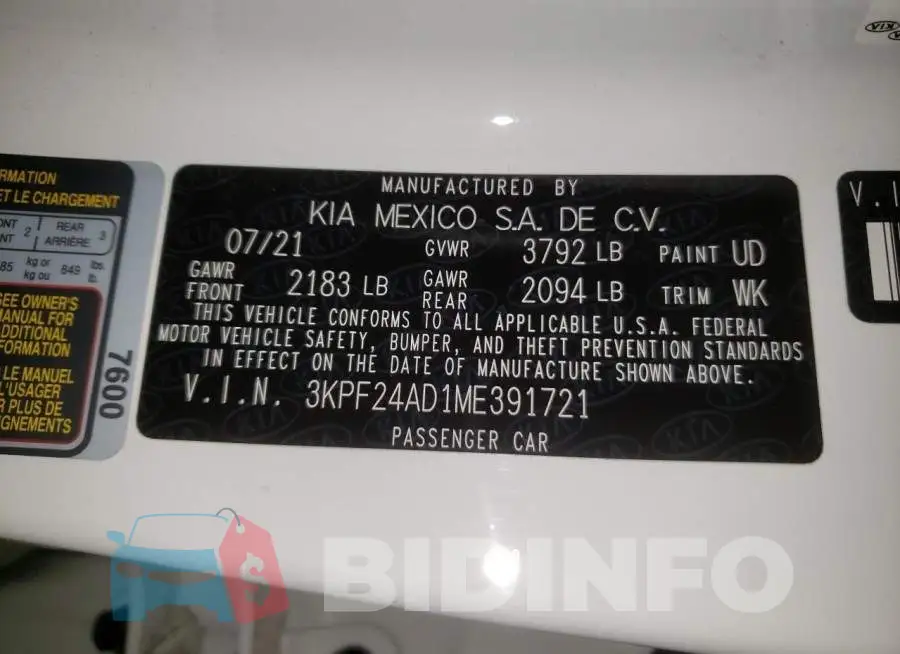 3KPF24AD1ME391721 Photo# 10