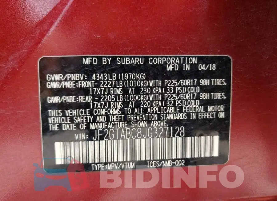 JF2GTABC8JG327128 Photo# 10
