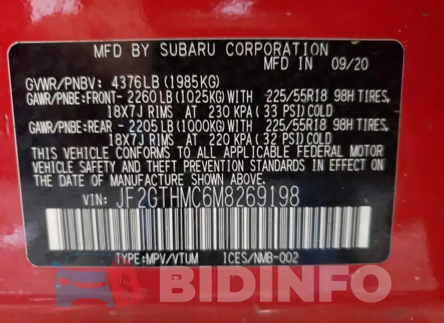 JF2GTHMC6M8269198 Photo# 10