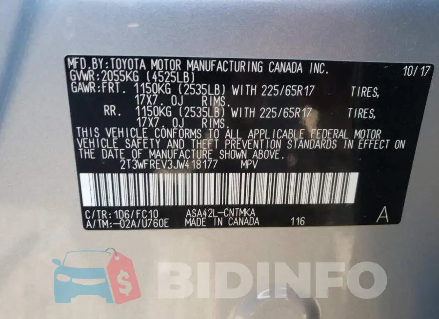 2T3WFREV3JW418177 Photo# 10