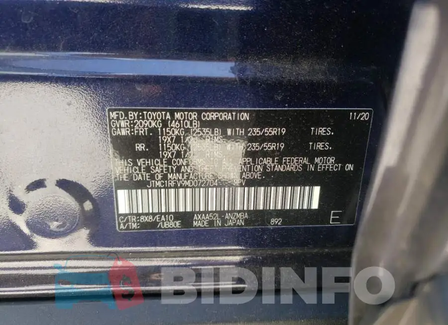 JTMC1RFV9MD072704 Photo# 10