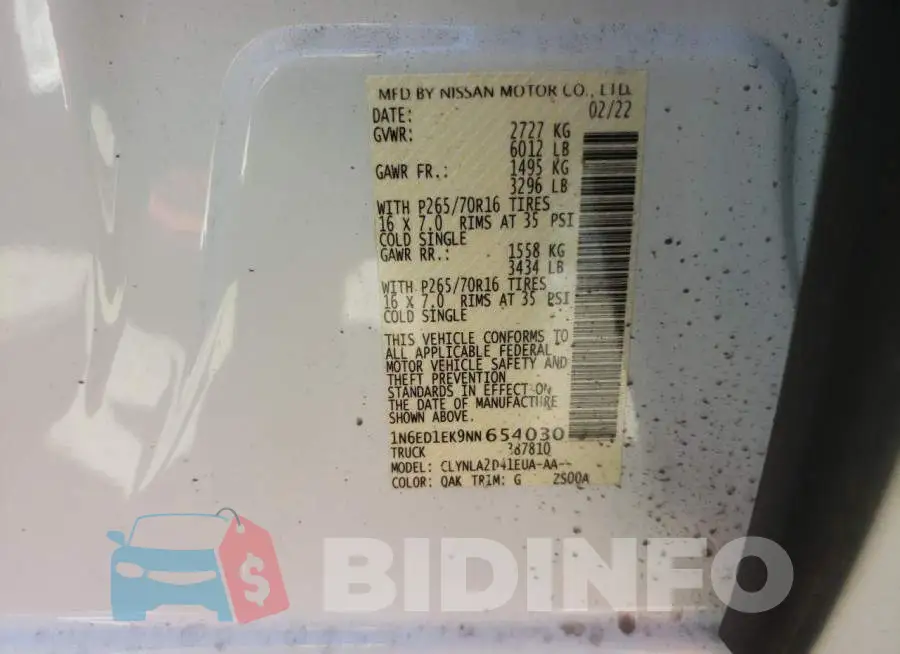 1N6ED1EK9NN654030 Photo# 10