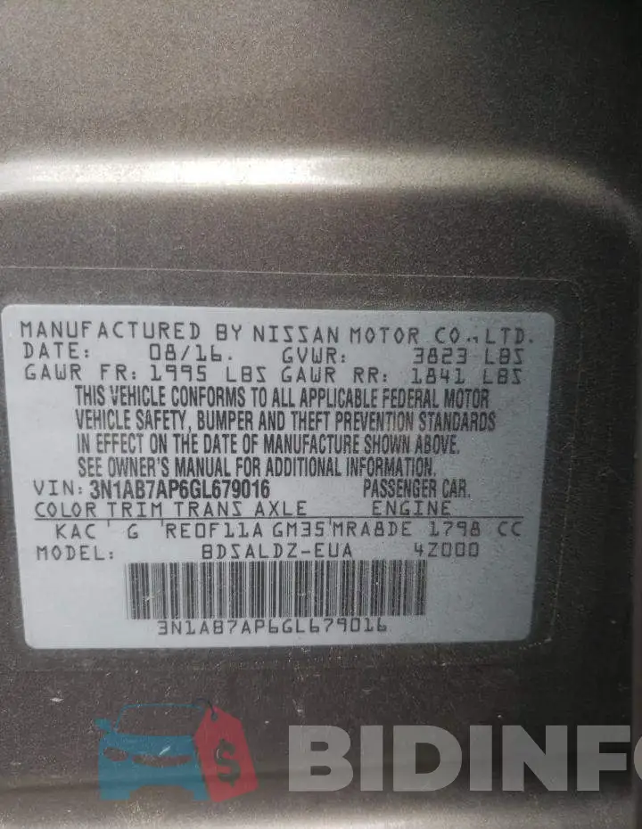 3N1AB7AP6GL679016 Photo# 10