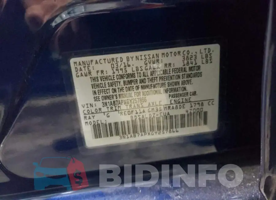 3N1AB7APXGY257866 Photo# 10