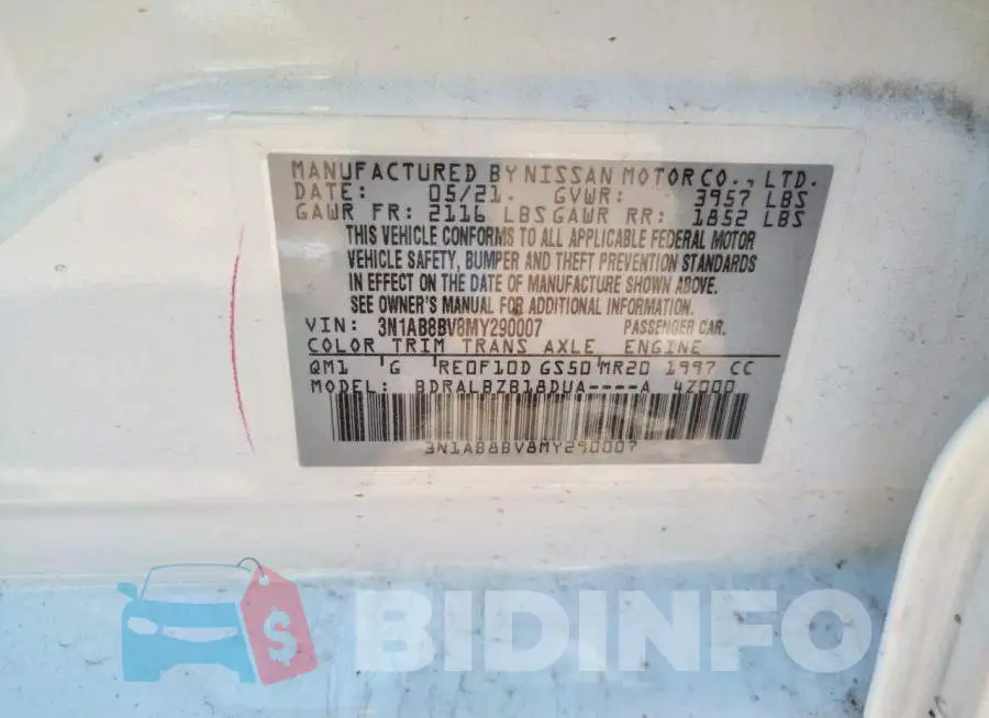 3N1AB8BV8MY290007 Photo# 10