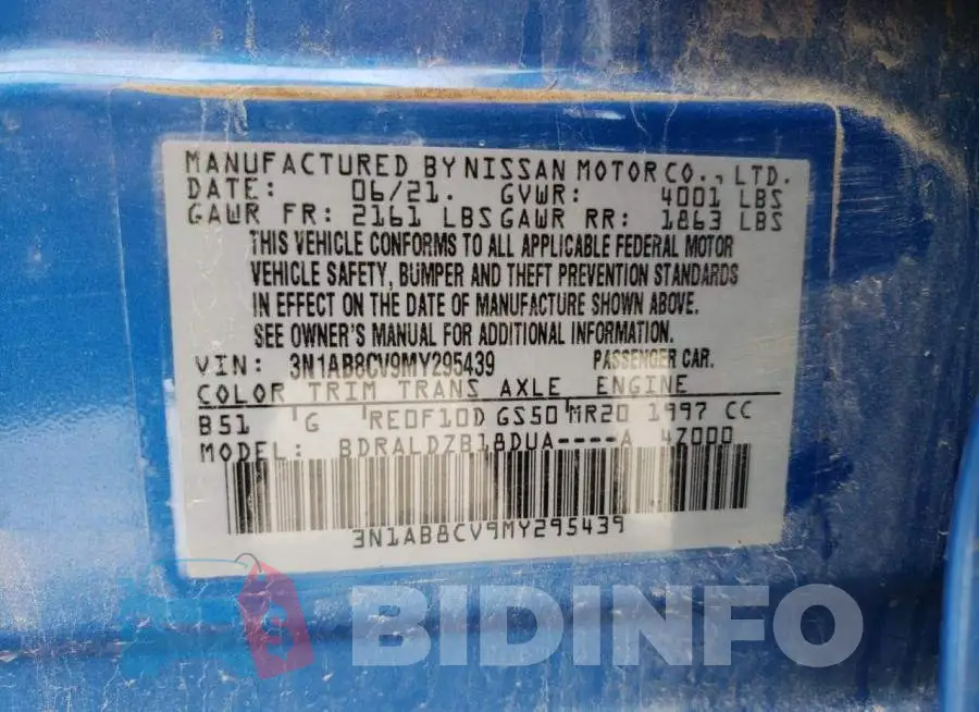 3N1AB8CV9MY295439 Photo# 10