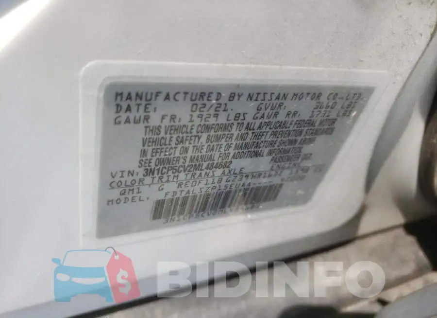 3N1CP5CV2ML484682 Photo# 10