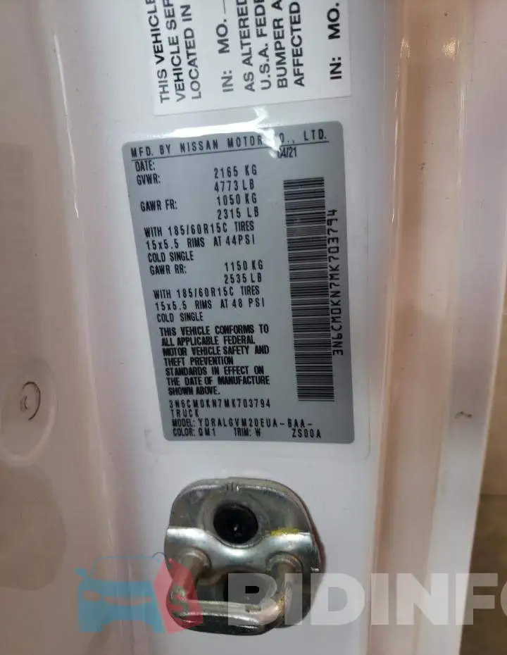 3N6CM0KN7MK703794 Photo# 10