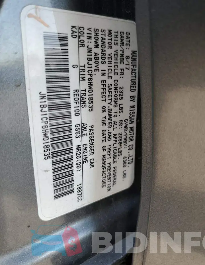 JN1BJ1CP6HW018535 Photo# 10
