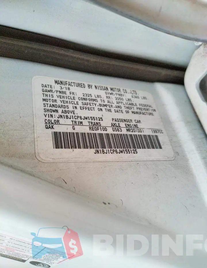 JN1BJ1CP6JW155125 Photo# 10