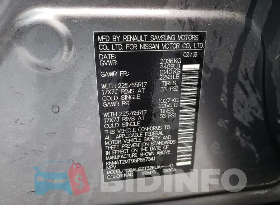 KNMAT2MT9GP667341 Photo# 10