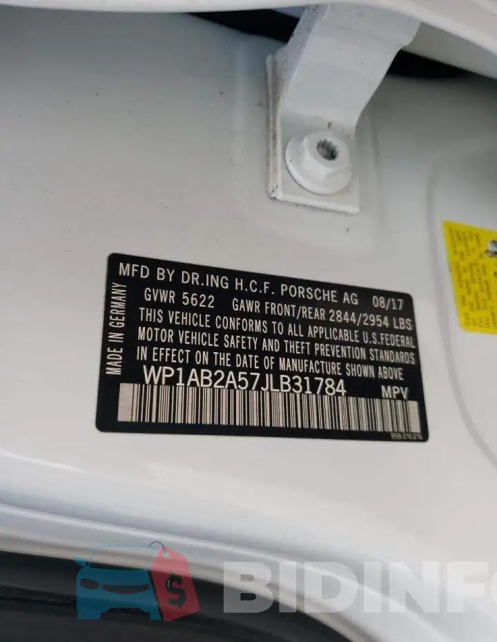 WP1AB2A57JLB31784 Photo# 10