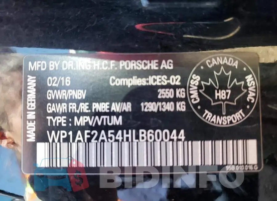 WP1AF2A54HLB60044 Photo# 10