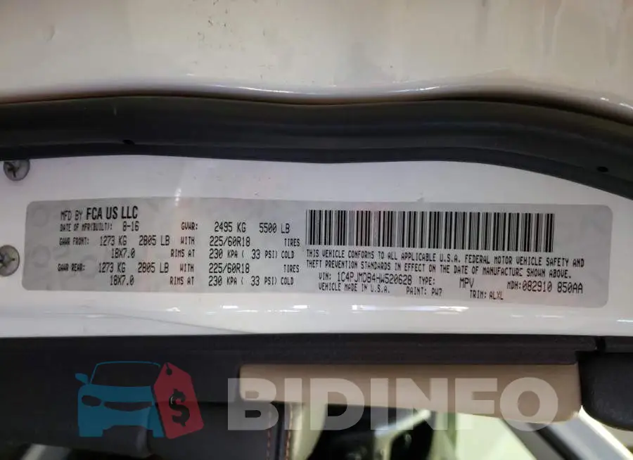 1C4PJMDB4HW520628 Photo# 10