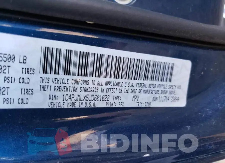 1C4PJMLX5JD601622 Photo# 10