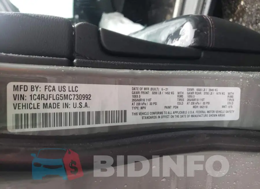 1C4RJFLG5MC730992 Photo# 10