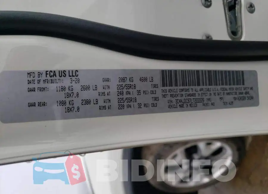 3C4NJDCB7LT222226 Photo# 10