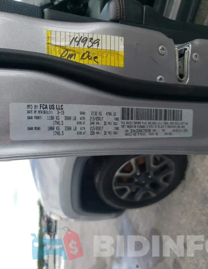 3C4NJDDB4KT739786 Photo# 10