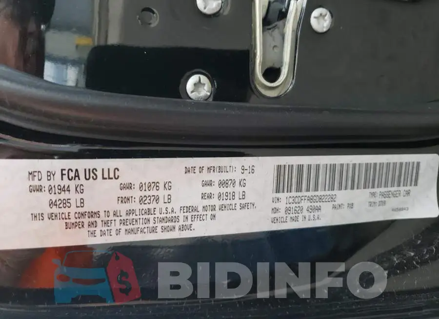 1C3CDFFA8GD822282 Photo# 10