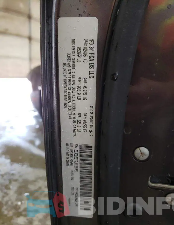2C3CDZBT6JH168921 Photo# 10