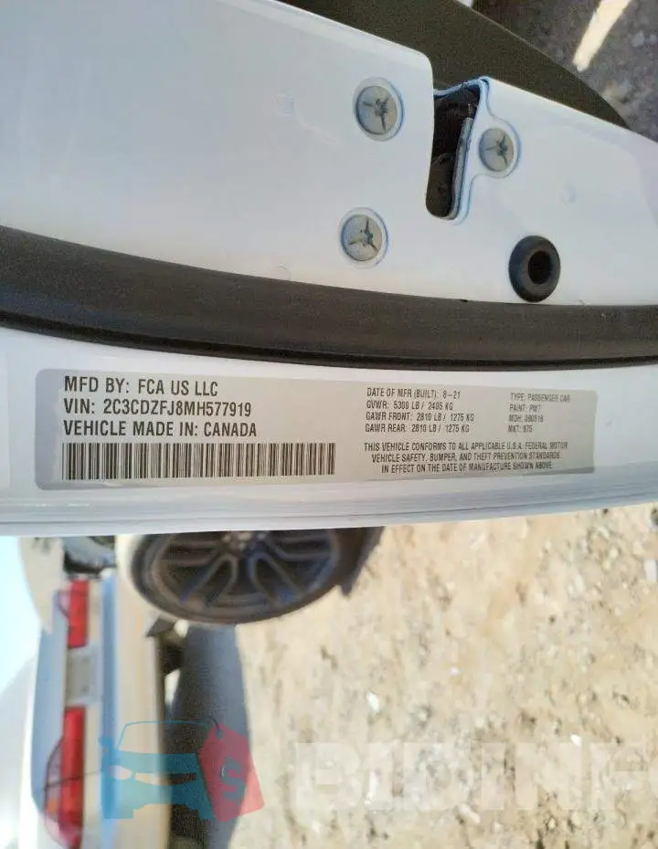 2C3CDZFJ8MH577919 Photo# 10