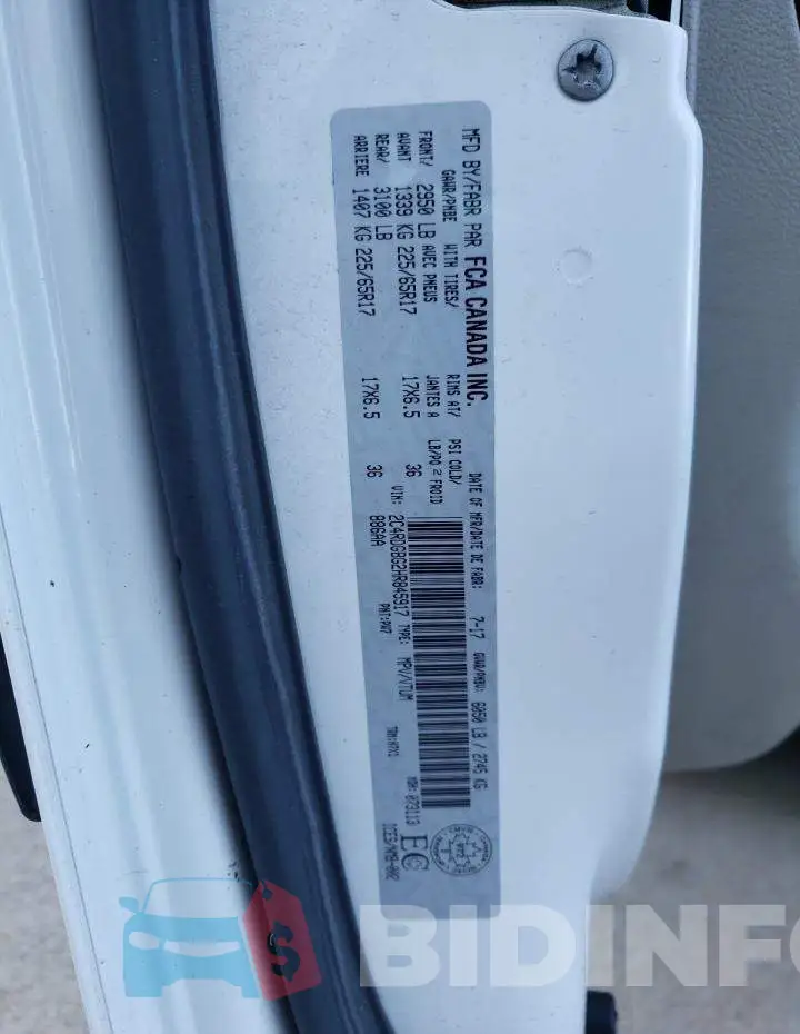 2C4RDGBG2HR845917 Photo# 10