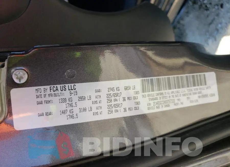 2C4RDGCGXKR757333 Photo# 10