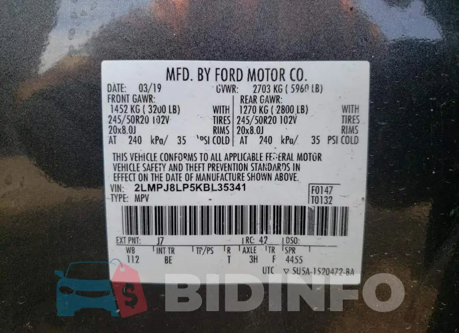 2LMPJ8LP5KBL35341 Photo# 10