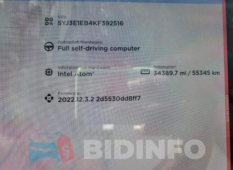 5YJ3E1EB4KF392516 Photo# 8