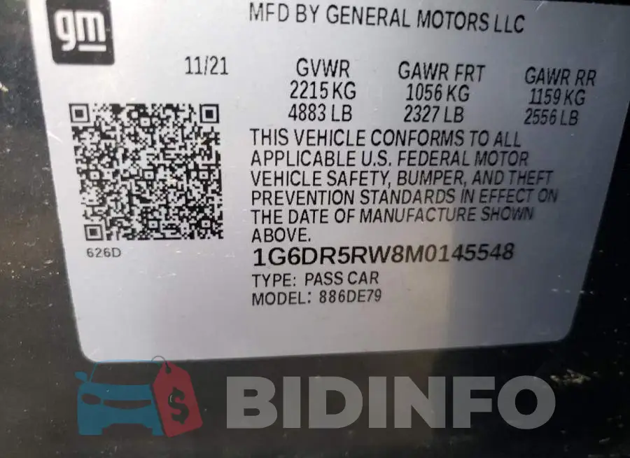 1G6DR5RW8M0145548 Photo# 10