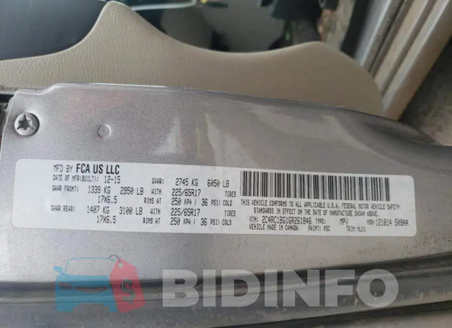 2C4RC1BG1GR261846 Photo# 10