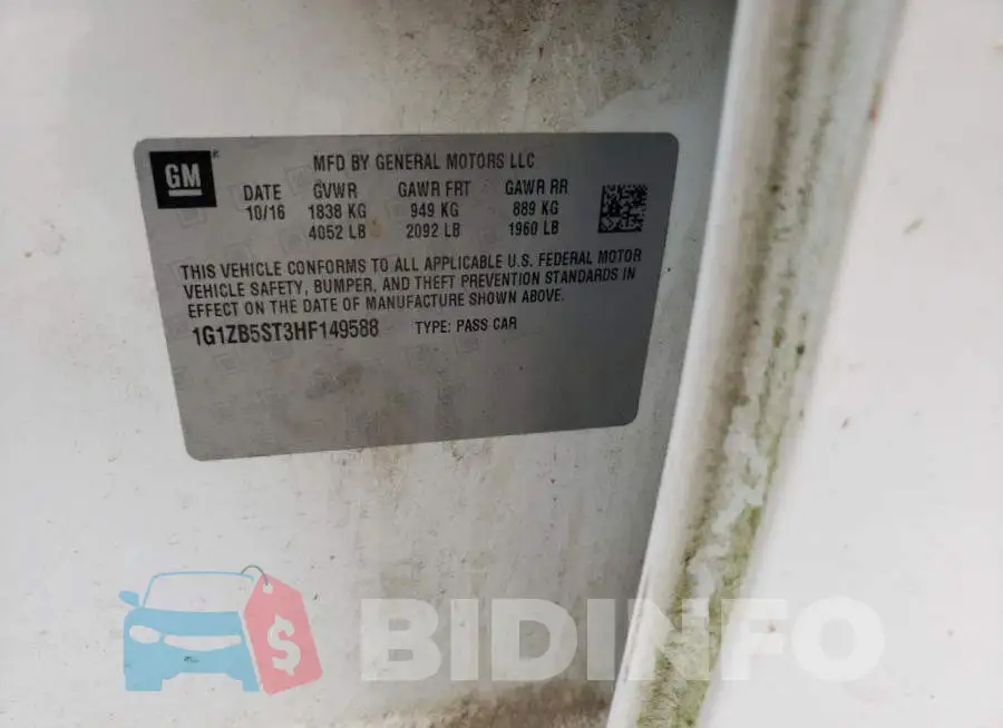 1G1ZB5ST3HF149588 Photo# 10