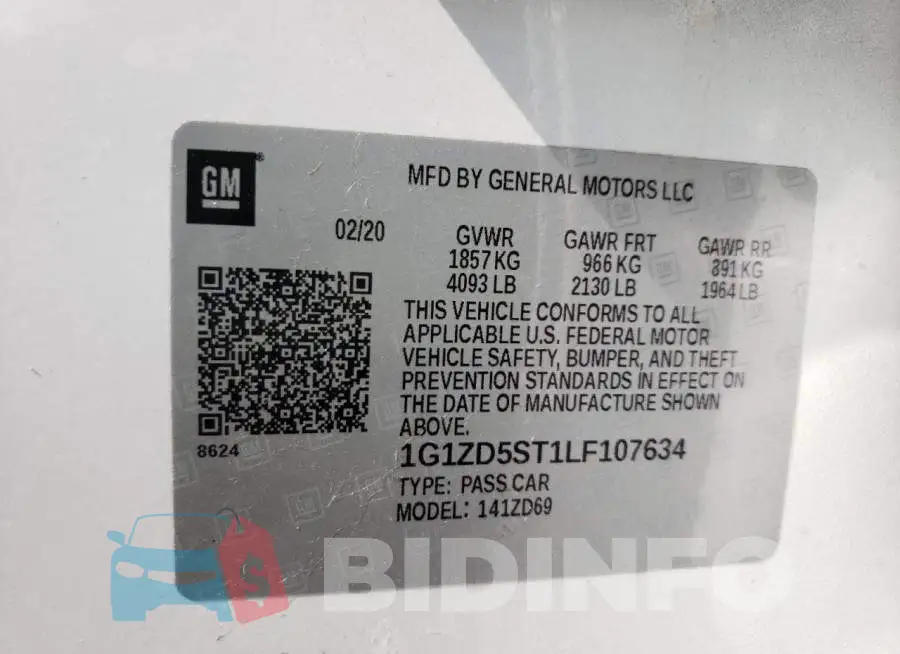 1G1ZD5ST1LF107634 Photo# 10