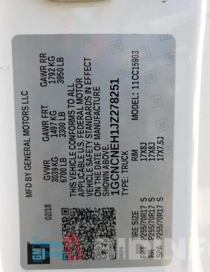 1GCNCNEH1JZ278251 Photo# 10