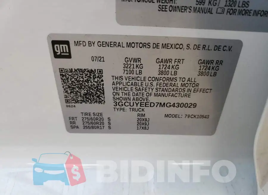 3GCUYEED7MG430029 Photo# 10